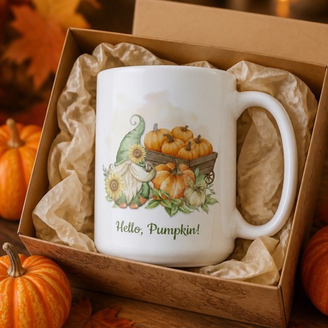 Süßer Gnom-Halloween-Kürbis Kaffeetasse (Von Creator hochgeladen)
