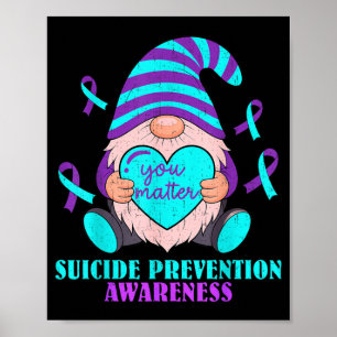 Süßer Gnom Herzensangelegenheit Suizidprävention Poster