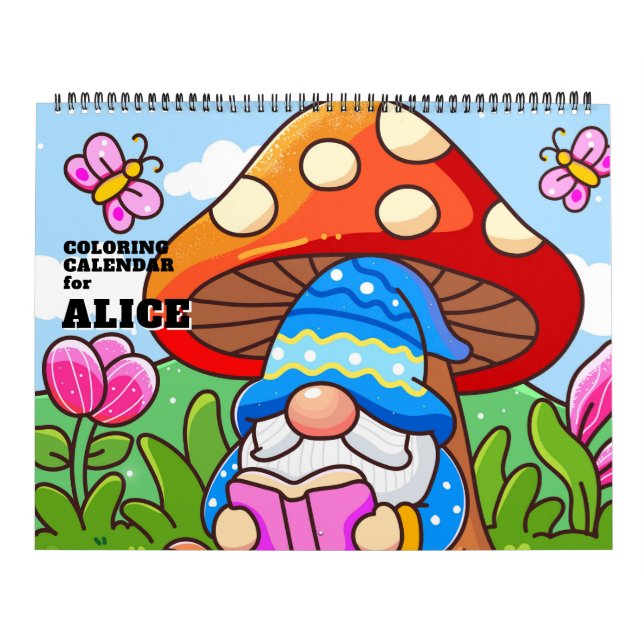 Süßer Gnom-Kinder-Mal-Kalender Kalender (Titelbild)