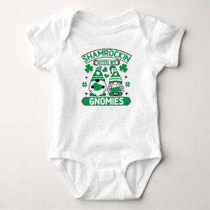 Süßer Gnom Kleeblatt St. Patrick's Day Baby Strampler