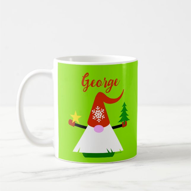 Süßer Gnom Weihnachten Kaffeetasse (Links)
