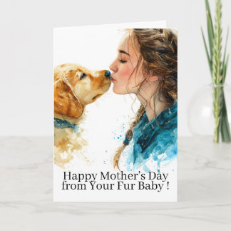 Süßer Golden Retriever Frohen Muttertag Mama Haust Karte