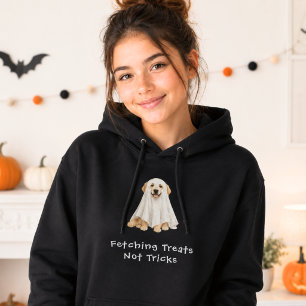 Süßer Golden Retriever Halloween-Geist Hoodie