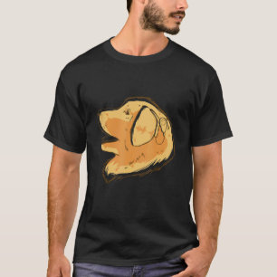 Süßer Golden Retriever Hund Cochlea-Implantat Hund T-Shirt