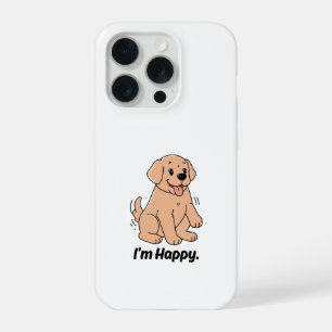 Süßer Golden Retriever Hund "Ich bin glücklich" Ha iPhone 15 Pro Hülle