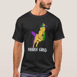 Süßer Golden Retriever Hund Mardi Gras Party Narr T-Shirt