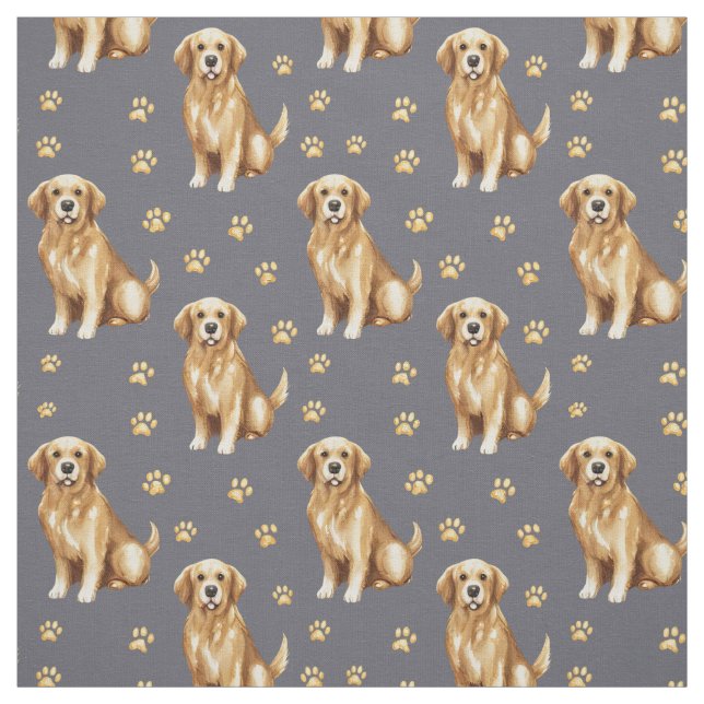 Süßer Golden Retriever Hund Stoff (Muster)