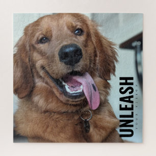 Süßer Golden Retriever Originale Hunde-Fotografi Puzzle