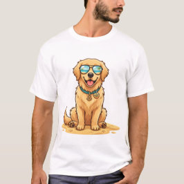 Süßer Golden Retriever Sonnenbrille Tee | Hundelie