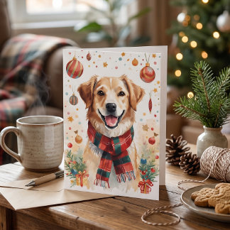 Süßer Golden Retriever Weihnachten