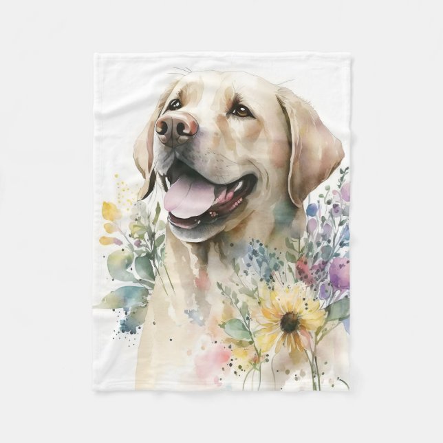 Süßer goldener Labrador-Welpe Fleecedecke (Vorderseite)