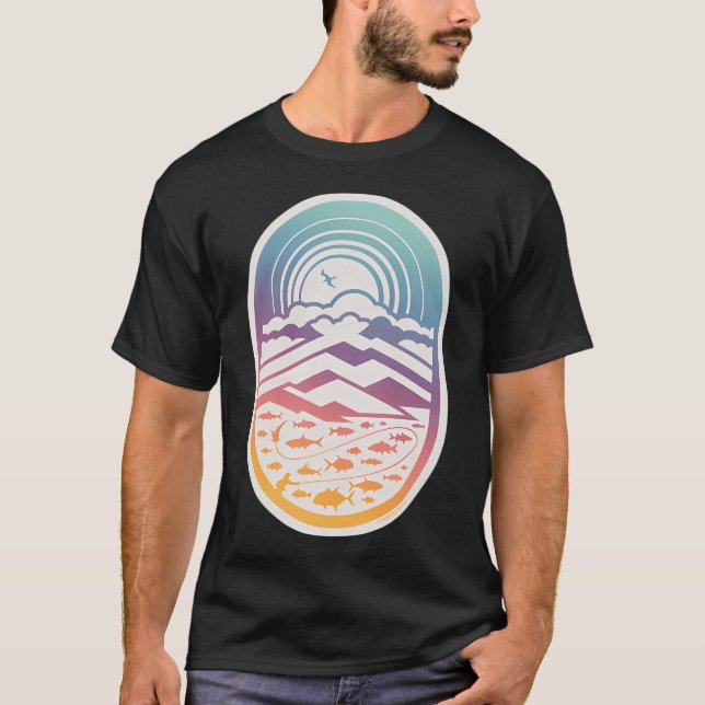 Süßer Goldfisch Blau T-Shirt (Vorderseite)