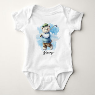 Süßer Golf-Teddybär Baby Strampler