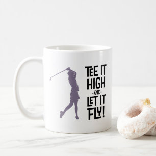 Süßer Golf-Tee lustiger Humor Sport lila schwarz Kaffeetasse