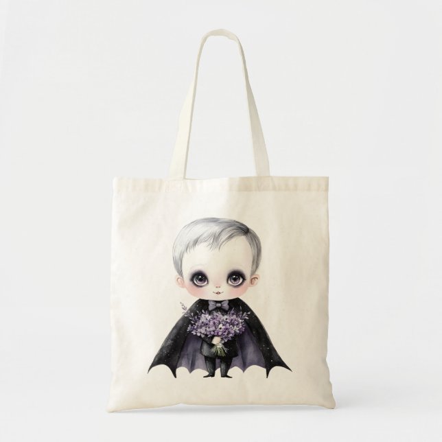 Süßer gothischer Vampir Halloween Tragetasche (Vorne)