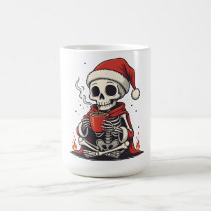 Süßer gotischer Skelett-Weihnachtsmann-Kakao - Wei Kaffeetasse