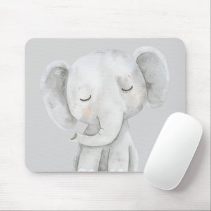Süßer grauer Elefant Mousepad