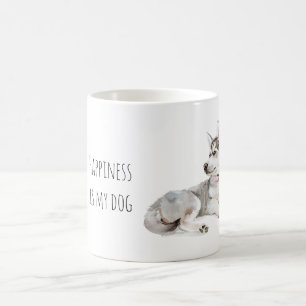 Süßer grauer Hund Kaffeetasse