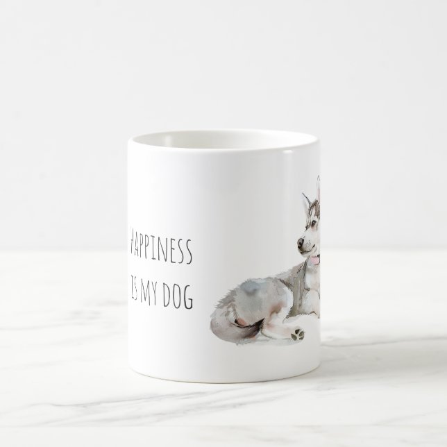Süßer grauer Hund Kaffeetasse (Mittel)