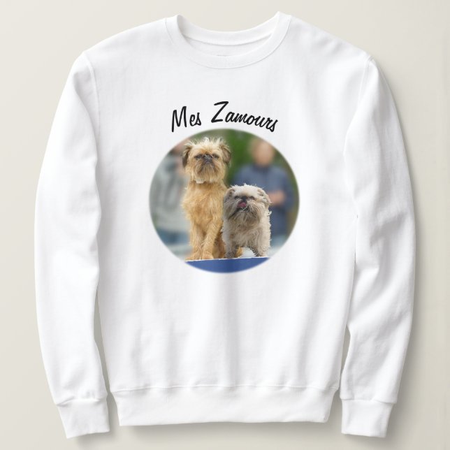 Süßer Griffon Bruxellois Sweatshirt (Design vorne)