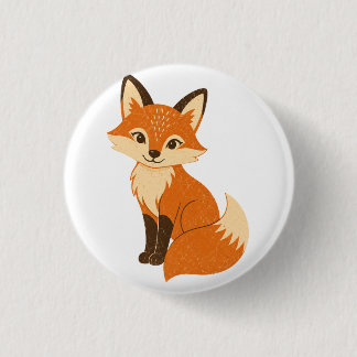 Süßer Groovy Herbstfuchs Button