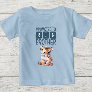 Süßer großer Tiger-Bruder blau Baby T-shirt