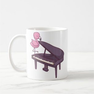 Süßer Großpiano-Spieler Pianist Musiker I Flamingo Kaffeetasse
