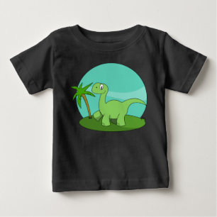 Süßer grüner Dinosaurier Baby T-shirt
