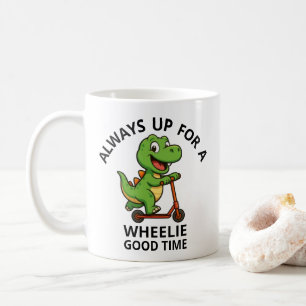 Süßer grüner Dinosaurier Kaffeetasse