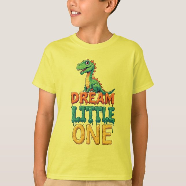 Süßer grüner Dinosaurier T-Shirt (Vorderseite)
