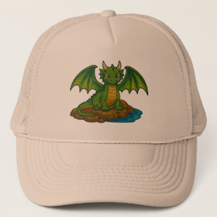 Süßer grüner Drache Truckerkappe