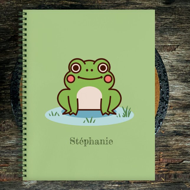 Süßer grüner Frosch Notizbuch (Cute Frog Notebook)