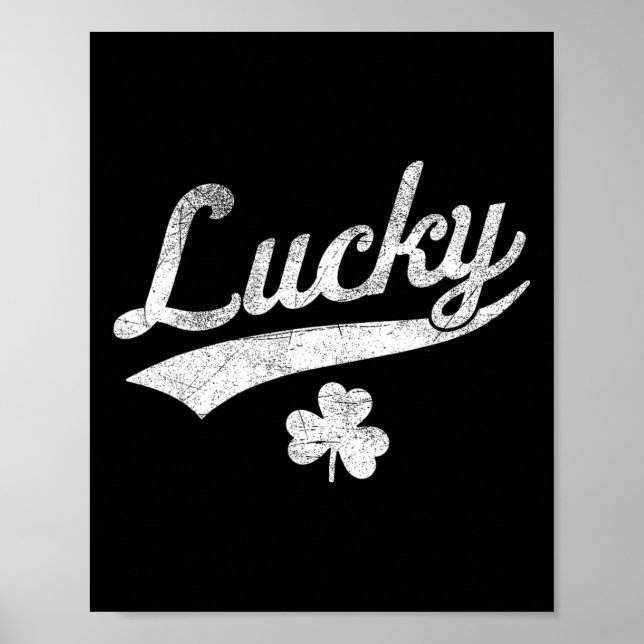 Süßer grüner Kleeblatt-glücklicher St. Patrick's D Poster (Vorne)