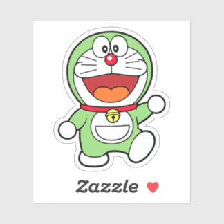 Süßer grüner Mini-Doraemon-Anime Aufkleber