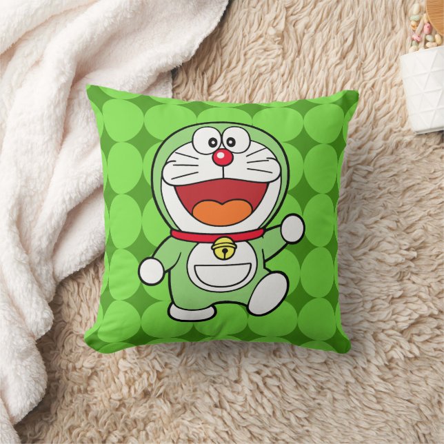 Süßer grüner Mini-Doraemon-Anime Kissen (Decke)