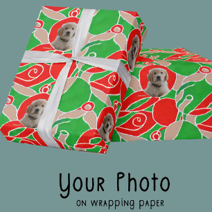 Süßer grüner roter Weihnachts-Hunde-Liebhaber-Haus Geschenkpapier