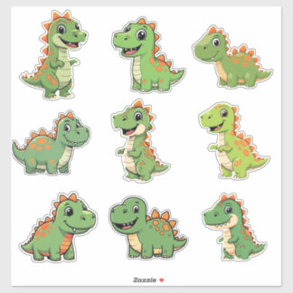 Süßer grüner T-Rex-Dinosaurier-Kinder-Vinyl-Aufkle Aufkleber