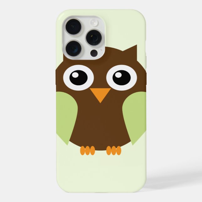 Süßer grüner Uhu iPhone Hülle (Rückseite)
