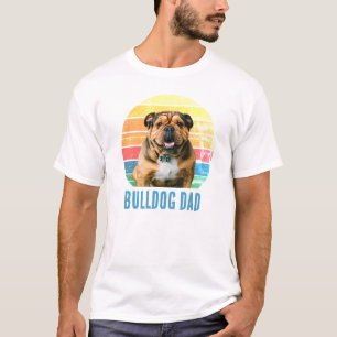 Süßer, grungiger, vintage-mäßig abgenutzter Bulldo T-Shirt