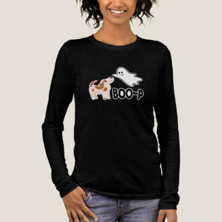 Süßer gruseliger Boo-Welpe Halloween Tri-Blend Shirt