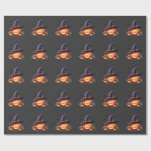 Süßer gruseliger Halloween-Kürbis Geschenkpapier