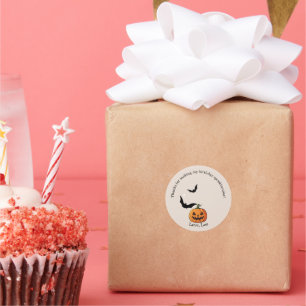 Süßer gruseliger One-Halloween-Birthday-Favor-Stic Runder Aufkleber