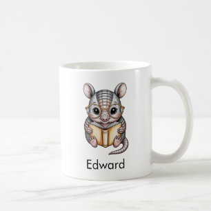 Süßer Gürteltier liest ein Buch Custom Kaffeetasse