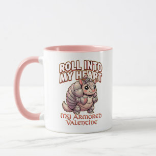 Süßer Gürteltier-Ritter Valentinstag – Roll in mei Tasse