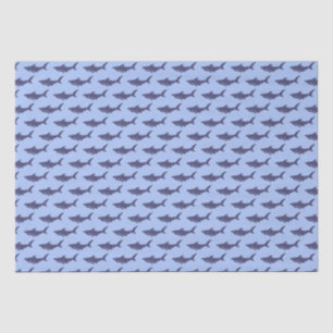 Süßer Hai Baby Wasserfarbe Blau Geburtstag Kinder  Seidenpapier