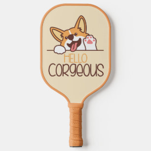 Süßer Hallo Corgi Hund Pickleball Schläger