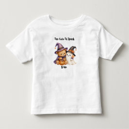 Süßer Halloween-Bär-Geist individuell Kleinkind T-shirt