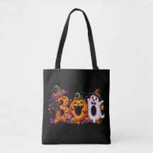 Süßer Halloween BOO Kürbis Geist Katze Text Aufdru