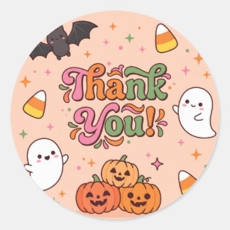 Süßer Halloween-Danke-Rund-Sticker Runder Aufkleber