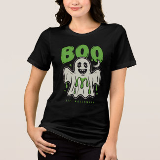 Süßer Halloween-Geist BOO-Schleim Tri-Blend Shirt